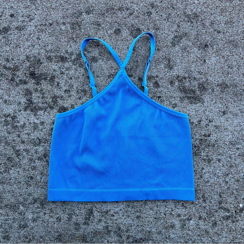Colsie Blue Cropped Bralette Top